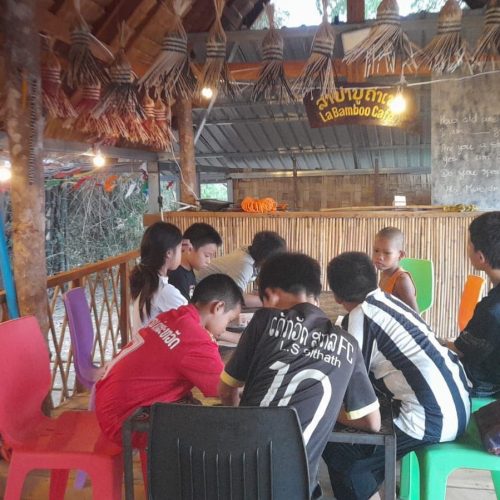 A short English session with the children